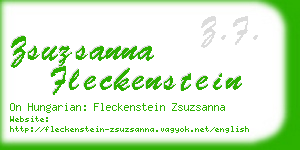 zsuzsanna fleckenstein business card